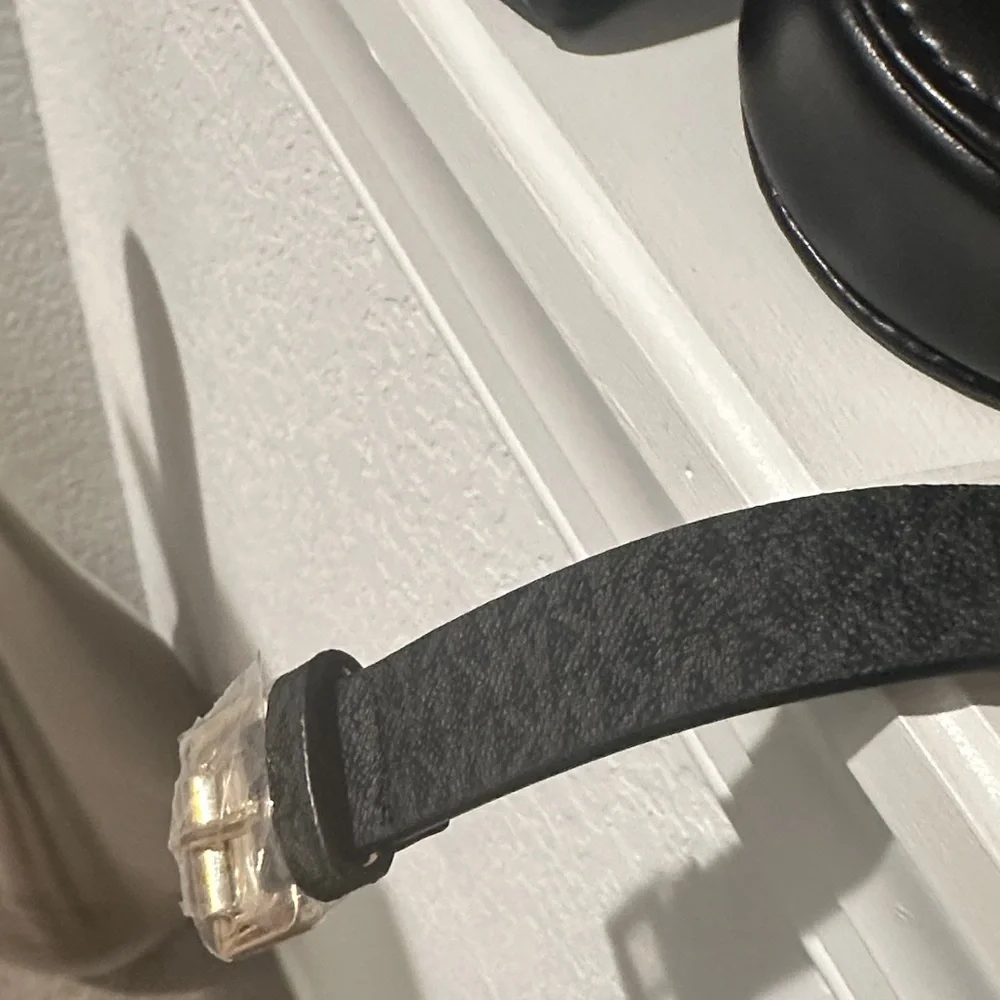Michael Kors Black Pouch Belt Set